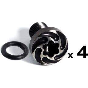 4 براغي ذات مقبض من نوع Whorl 1911 ذات لونين، 4 حلقات على شكل حرف O | للبطانات ذات الحجم الكامل أو ذات القبضة الرفيعة | 3/16 بوصة سمك قبضة دقيقة | صنع في الولايات المتحدة من أجل كولت والمستنسخات | انظر إلى صور البراغي ذات المقابض/البنادق in Kuwait
