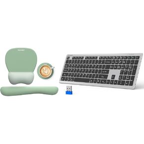 TECKNET Gel Mouse Pad & Keyboard Wrist Rest + Bluetooth Keyboard Rechargeable in Kuwait