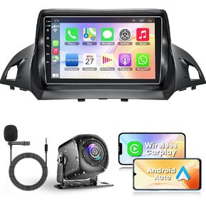 راديو سيارة فورد اسكيب 2013-2019 | دعم Apple Carplay اللاسلكي Android Auto | نظام تحديد المواقع والملاحة | وحدة رأس بلوتوث FM بشاشة تعمل باللمس مقاس 9 بوصات تعمل بنظام Android 15 | كاميرا احتياطية | 4G + 64G in Kuwait
