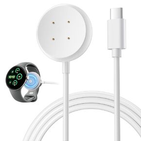 iMangoo for Google Pixel Watch 3 Charger Watch 2 Charger Cable, USB C Type Fast Charging with Magnetic Magnet Adsorption Stand Smartwatch Replacement Backup Charging Cord 3.3ft White in Saudi Arabia