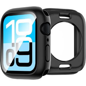 2 in 1 Waterproof Case for Apple Watch Screen Protector Series 6/5/4, SE 3/2/1 40mm, 360 Protective Glass Face Cover Hard Bumper + Back Frame for iWatch Accessories 40 mm in Saudi Arabia