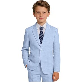 Suits for Boy Lightweight Slim Fit 3 Piece Formal Suit Blazer Pants Tie Set Kids Tuxedo Casual Wedding Party Outfit in Kuwait
