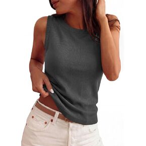 PRETTYGARDEN Tank Top for Women 2026 Summer Sleeveless Sweater Tops Spring Business Casual Work Shirts Ribbed Knit Blouses in Saudi Arabia