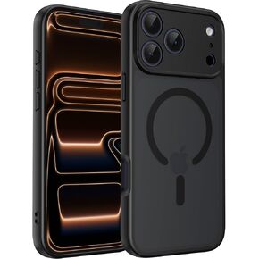 حافظة MYY المغناطيسية لهاتف iPhone 17 Pro Max، ترقية [حماية كاملة للكاميرا] [متوافقة مع Magsafe] [شفاف غير لامع] غطاء هاتف واقٍ مقاوم للصدمات من الدرجة العسكرية 6.9 بوصة، أسود غير لامع in Kuwait