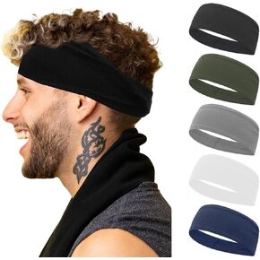 Sport Sweatbands for Women,Breathable Mesh Elastic Fabric Women Headband Sweat Wicking Double-Layer Hairbands for Running,Cycling, Yoga (Multicolour) in Kuwait