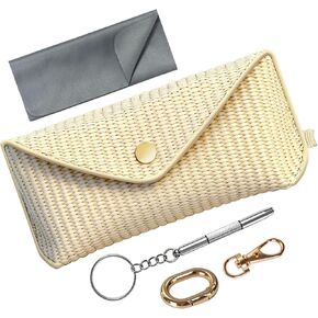 RayLove Glasses Case Hard Shell, Portable Leather Sunglasses case Travel Protection Glasses Case in Kuwait