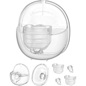 أجزاء مضخة الثدي القابلة للارتداء المتوافقة مع مضخة الثدي القابلة للارتداء MomMed S21 S18، تتضمن صمامات منقار البط، وغشاء من السيليكون، وشفة 24 مم، وكوب جامع الحليب in Kuwait