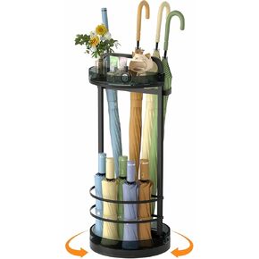 Minimalist Umbrella Stand for Indoor Entryway, Free Standing Umbrella Holder Holds 12+ Paraguas/Canes - Metal Storage Rack with Acrylic Basket & Drip Tray for Home Office Hall in Saudi Arabia
