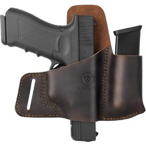 حافظة مسدس جلدية OWB 1911 حافظة 3 فتحات حافظة فطيرة تناسب غلوك 17/19/19x/22/23/31/32/45، كولت 1911، سبرينغفيلد 1911 ومعظم المسدسات طراز 1911 للاستخدام باليد اليمنى in Kuwait