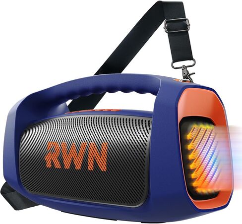 RWN Outdoor Bluetooth Speaker: 160W Loud Sound, IP67 Waterproof with 24H Playtime, Fast Charge, Bass, TWS, Portable Wireless Speakers with Light Show for House, Party, Projector, Beach (Black) in Kuwait