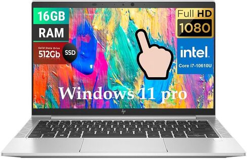 كمبيوتر محمول HP EliteBook 830 G7 بشاشة تعمل باللمس، كمبيوتر محمول 13.3 بوصة FHD، Intel i7-10610U 1.8 جيجا هرتز، ذاكرة الوصول العشوائي 16 جيجا، 512 جيجا SSD، لوحة مفاتيح بإضاءة خلفية، CAM، Windows 11 Pro (متجدد) in Kuwait