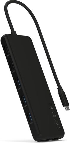 Satechi 13-in-1 USB-C Triple Display Multiport Adapter for Windows & Single Extended Display for Mac, 8K DP (Windows Only), Dual 4K HDMI, USB-A/C 10Gbps, 85W PD, Ethernet, Audio in Kuwait