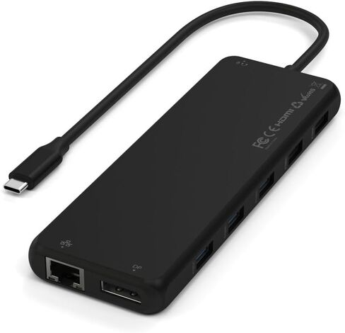 Satechi 13-in-1 USB-C Triple Display Multiport Adapter for Windows & Single Extended Display for Mac, 8K DP (Windows Only), Dual 4K HDMI, USB-A/C 10Gbps, 85W PD, Ethernet, Audio in Kuwait