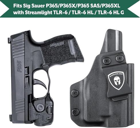 WARRIORLAND IWB Kydex Holster Compatible with Sig Sauer P365/P365X/P365 SAS/P365XL w/TLR-6/6 HL / 6 HL G, Inside Waistband Concealed Carry, Adj. Cant & Retention, Optic Cut,Right Hand in Saudi Arabia