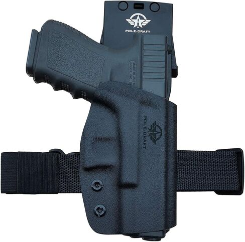 يناسب حافظة OWB Kydex: Glock 19 19x 23 25 32 44 45 Glock 17 22 31 Glock 26 27 33 (Gen1-5) مسدس - حزام خصر خارجي يحمل مشبك حزام 1.5-2 بوصة - Adj. العرض والارتفاع والاحتفاظ غير قادر على ذلك، اتسع المدخل in Kuwait