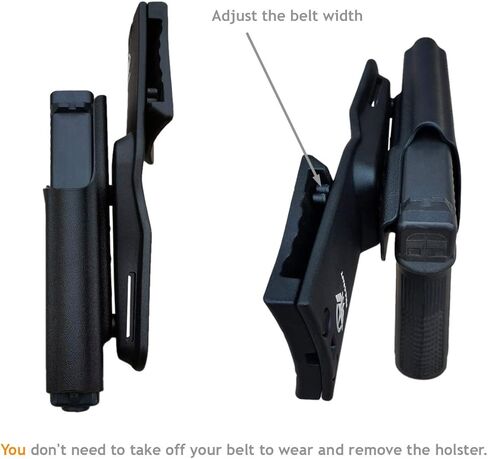 يناسب حافظة OWB Kydex: Glock 19 19x 23 25 32 44 45 Glock 17 22 31 Glock 26 27 33 (Gen1-5) مسدس - حزام خصر خارجي يحمل مشبك حزام 1.5-2 بوصة - Adj. العرض والارتفاع والاحتفاظ غير قادر على ذلك، اتسع المدخل in Kuwait