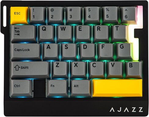 MechLands AJAZZ AK029 Rapid Fast Wired Gaming Keyboard, 8Khz Polling, 29 Keys One Handed Keyboard, SOCD & DKS, Magnetic Switch, Adjustable Actuation, RGB Backlits, Aluminum Plate (White) in Saudi Arabia