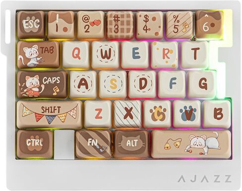 MechLands AJAZZ AK029 Rapid Fast Wired Gaming Keyboard, 8Khz Polling, 29 Keys One Handed Keyboard, SOCD & DKS, Magnetic Switch, Adjustable Actuation, RGB Backlits, Aluminum Plate (White) in Saudi Arabia