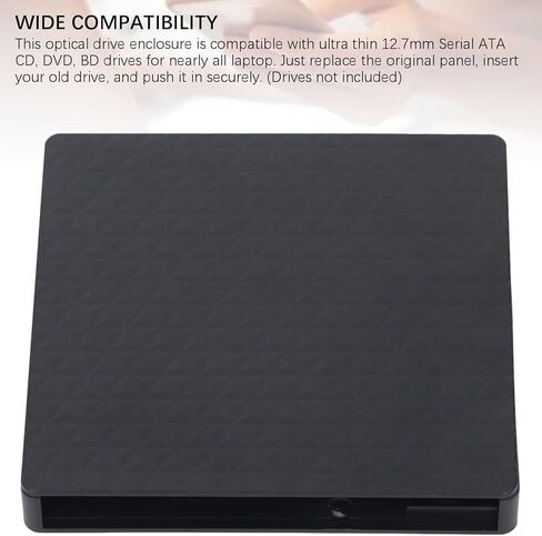 Jiawu External DVD Drive, USB 3.0 Type C External Enclosure, CD/DVD/BD Optical Drive, 12.7mm Slim, Up to 5Gbps Transfer Rate for Laptop, Desktop, Wins 7, 8.1, 10, Vista in Saudi Arabia