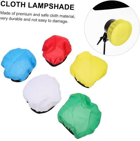 POPETPOP 5Pcs Durable Cloth Lampshade Round Light Diffuser for Flash Photography Creative Light Modifier in Saudi Arabia