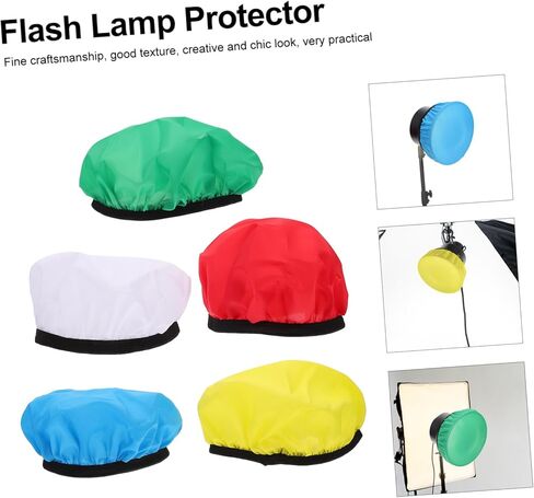 POPETPOP 5Pcs Durable Cloth Lampshade Round Light Diffuser for Flash Photography Creative Light Modifier in Saudi Arabia