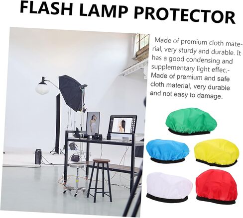 POPETPOP 5Pcs Durable Cloth Lampshade Round Light Diffuser for Flash Photography Creative Light Modifier in Saudi Arabia