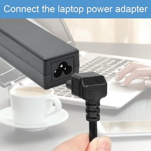 3 Prong Laptop Coiled Power Cord YACSEJAO IEC320 C5 to NEMA 5-15P Up Angle AC Adapter Laptop Notebook Computer Charger Cable (5-15P Up Angle to C5 Down Angle) in Saudi Arabia