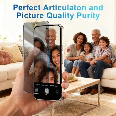 [2+2 Pack] Privacy Screen Protector for Pixel 10 Pro XL Tempered Glass with Camera Lens Protectors - 9H Hardness, Anti Spy, Support Fingerprint Unlock, Black in Saudi Arabia