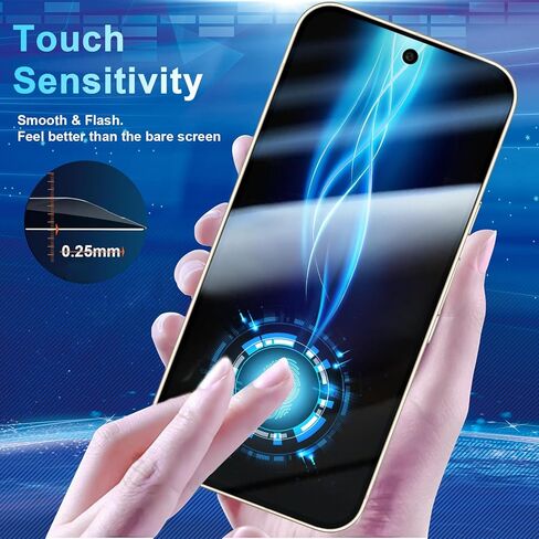 [2+2 Pack] Privacy Screen Protector for Pixel 10 Pro XL Tempered Glass with Camera Lens Protectors - 9H Hardness, Anti Spy, Support Fingerprint Unlock, Black in Saudi Arabia