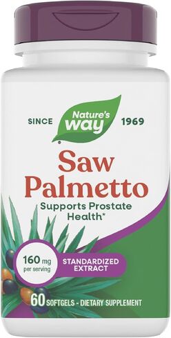 Nature's Way Saw Palmetto Standard Extract، دعم صحة البروستاتا للرجال*، 160 مجم لكل جرعة، 120 كبسولة هلامية (قد تختلف التعبئة) in Kuwait