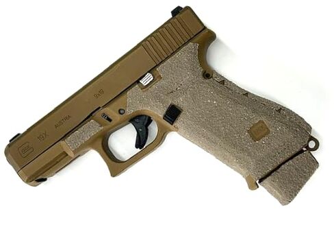 شريط قبضة مسدس HANDLEITGRIPS متوافق مع Glock 19x/ Glock 19x MOS/Glock 45/ Glock 45 MOS/ - شريط قبضة مسدس من سلسلة FDE Edge، أغلفة مسدس، مملوكة للمحاربين القدامى، صنع في الولايات المتحدة الأمريكية in Kuwait