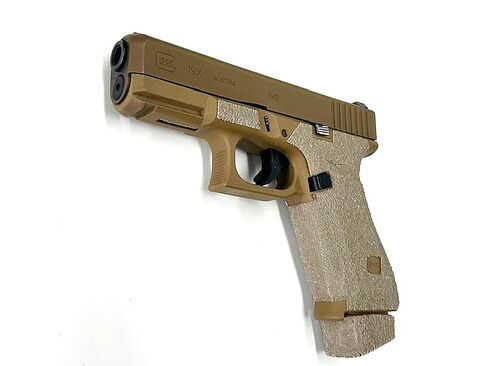 شريط قبضة مسدس HANDLEITGRIPS متوافق مع Glock 19x/ Glock 19x MOS/Glock 45/ Glock 45 MOS/ - شريط قبضة مسدس من سلسلة FDE Edge، أغلفة مسدس، مملوكة للمحاربين القدامى، صنع في الولايات المتحدة الأمريكية in Kuwait