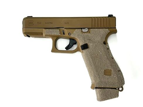 شريط قبضة مسدس HANDLEITGRIPS متوافق مع Glock 19x/ Glock 19x MOS/Glock 45/ Glock 45 MOS/ - شريط قبضة مسدس من سلسلة FDE Edge، أغلفة مسدس، مملوكة للمحاربين القدامى، صنع في الولايات المتحدة الأمريكية in Kuwait