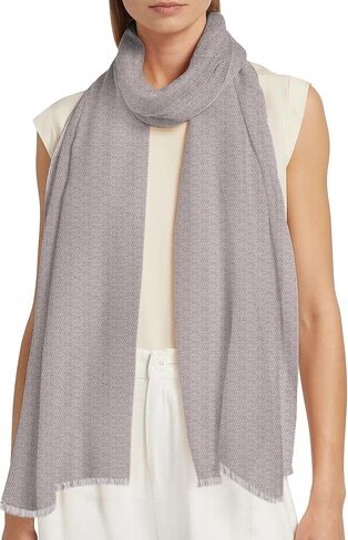 Summer Cashmere Scarf for Women and Men - 68x190 cm 100% Cashmere Wool Check Handwoven Shawl Wraps - Made in Nepal in Saudi Arabia