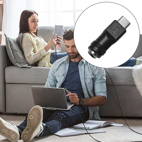 2/1 حزمة نوع C محول الطاقة نوع C ذكر إلى DC5.5x2.1mm أنثى محول الطاقة لشحن جهاز DC5521/USB C موصلات in Kuwait