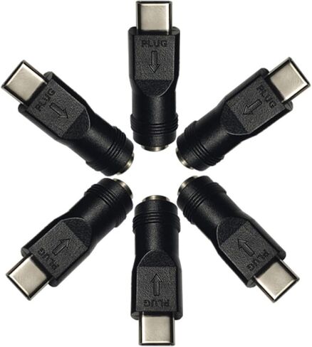 2/1 حزمة نوع C محول الطاقة نوع C ذكر إلى DC5.5x2.1mm أنثى محول الطاقة لشحن جهاز DC5521/USB C موصلات in Kuwait
