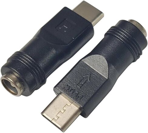 2/1 حزمة نوع C محول الطاقة نوع C ذكر إلى DC5.5x2.1mm أنثى محول الطاقة لشحن جهاز DC5521/USB C موصلات in Kuwait