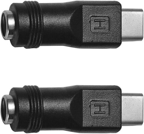 2/1 حزمة نوع C محول الطاقة نوع C ذكر إلى DC5.5x2.1mm أنثى محول الطاقة لشحن جهاز DC5521/USB C موصلات in Kuwait