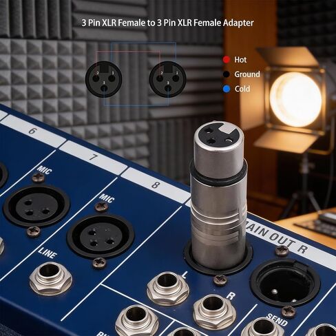 2-حزمة XLR أنثى إلى أنثى 3 دبوس محول كابل الميكروفون مغير الجنس XLR in Saudi Arabia