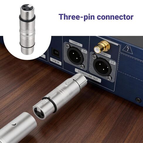 2-حزمة XLR أنثى إلى أنثى 3 دبوس محول كابل الميكروفون مغير الجنس XLR in Saudi Arabia