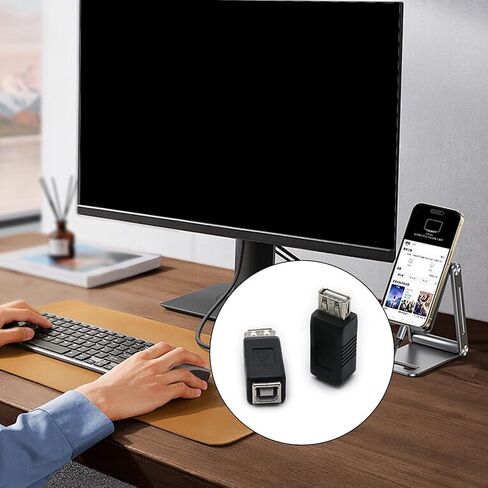 2 حزمة USB2.0 أنثى إلى نوع B أنثى محول USB2.0 المقابس موصلات محول لكاميرا طابعة الكمبيوتر المحمول in Kuwait