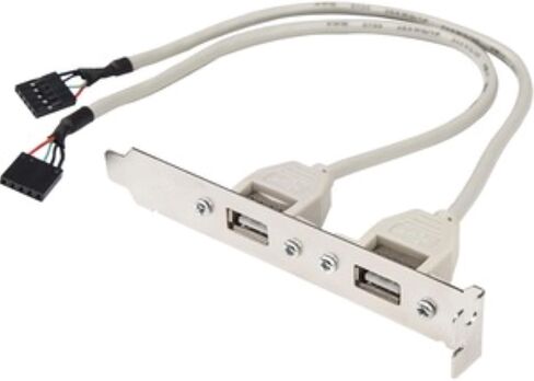 Rocstor Premium 8in 2 Port USB Type A Female Low Profile Slot Plate Adapter - 2 x USB Type A Female in Saudi Arabia