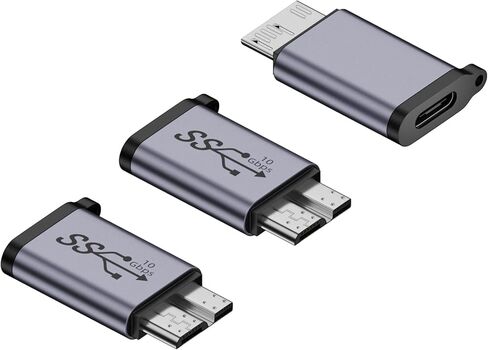 محول USB 3.0 من النوع C إلى Micro B بسرعة 10 جيجابت في الثانية، شحن سريع USB C لكابل القرص الصلب/محرك الأقراص الصلبة الخارجي SSD/الكمبيوتر اللوحي/الهاتف/الكمبيوتر المحمول in Saudi Arabia