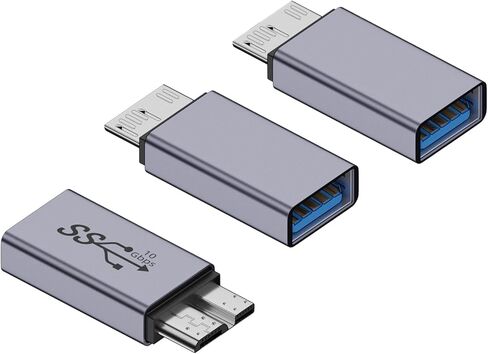 محول USB 3.0 من النوع C إلى Micro B بسرعة 10 جيجابت في الثانية، شحن سريع USB C لكابل القرص الصلب/محرك الأقراص الصلبة الخارجي SSD/الكمبيوتر اللوحي/الهاتف/الكمبيوتر المحمول in Kuwait