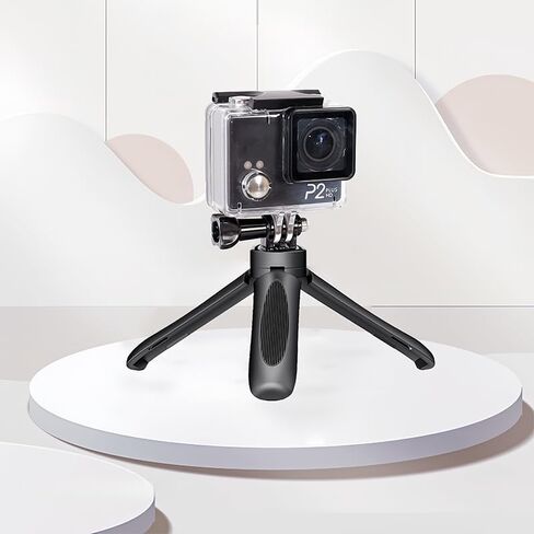 Portable Mini Selfie Stick Tripod, Invisible Extension Pole, Non-Slip Handle Grip, Adjustable Knob, Phone Action Camera Stand for Travel Shooting Video Vlog, Black in Saudi Arabia