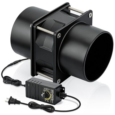 80mm Small 4 Inch Exhaust Fan with Duct, 12v Fan with Speed Control in Kuwait