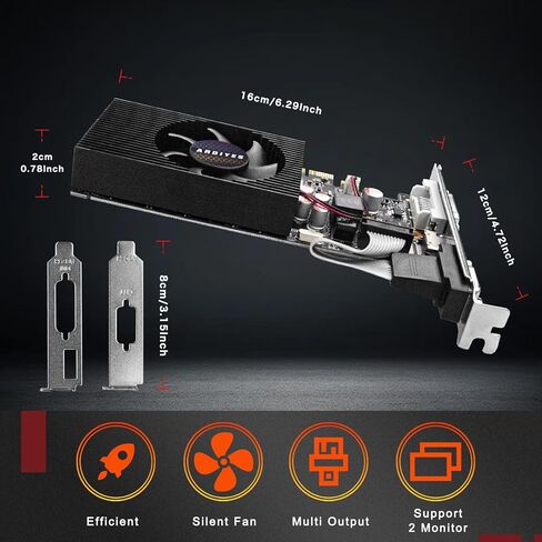 بطاقة رسومات GPU منخفضة المستوى GT 730 سعة 4 جيجابايت، وبطاقة فيديو 64 بت GDDR3، وبطاقة رسومات DVI VGA HDMI منخفضة المستوى مع مروحة تبريد in Kuwait