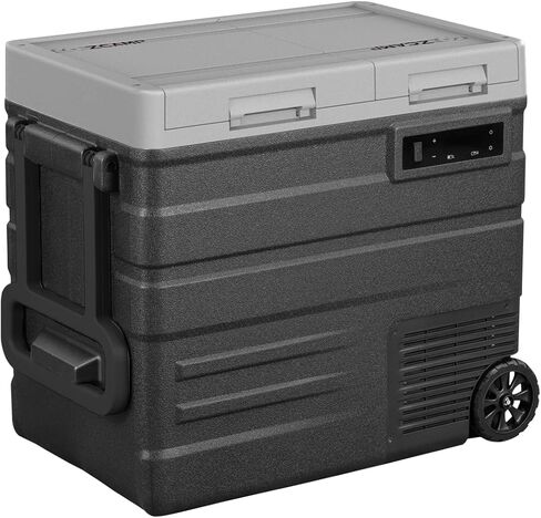 GES35 فريزر محمول، ثلاجة سيارة ثنائية المنطقة 12 فولت، 25QT(24L) 12 فولت ثلاجة تبريد سريعة، مع 12/24 فولت تيار مستمر 100-240 فولت تيار متردد للتخييم، في الهواء الطلق، السفر، RV، شاحنة in Saudi Arabia