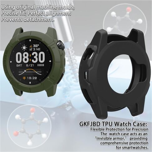 حافظة متوافقة مع COROS NOMAD Outdoor GPS Smartwatch واقي شاشة HD من الزجاج المقسى وحافظات ناعمة من السيليكون (عبوة من 3+2) in Kuwait
