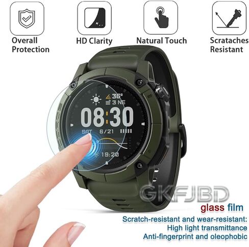 حافظة متوافقة مع COROS NOMAD Outdoor GPS Smartwatch واقي شاشة HD من الزجاج المقسى وحافظات ناعمة من السيليكون (عبوة من 3+2) in Kuwait